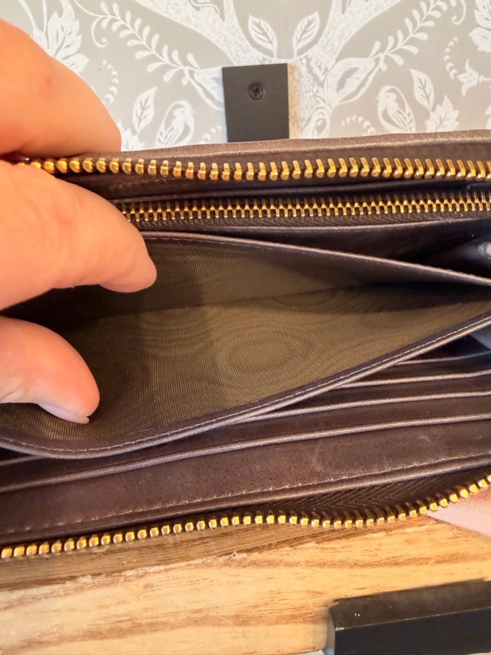 Miu Miu Matelassé Gathered Gray Leather Zip Long Wallet w/ Dustbag NWOT - Picture 15 of 17